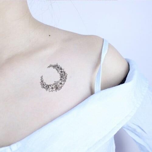 Flamingo Flower Wreath Temporary Tattoo Sticker Waterproof Women Men Adults Fake Body Art Design 10.5X6cm Kids Hand Tatoo