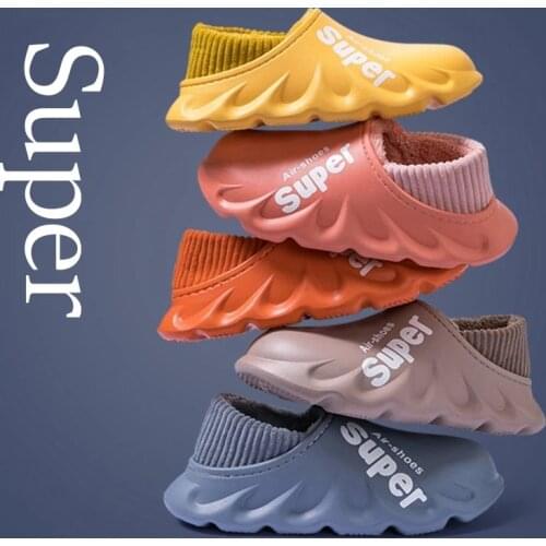 Winter Slippers Warm Men Shoes Waterproof Women Couples Non-Slip Plush Cotton Indoor Outdoor Cozy Home Autumn Thick Hee 2021 New