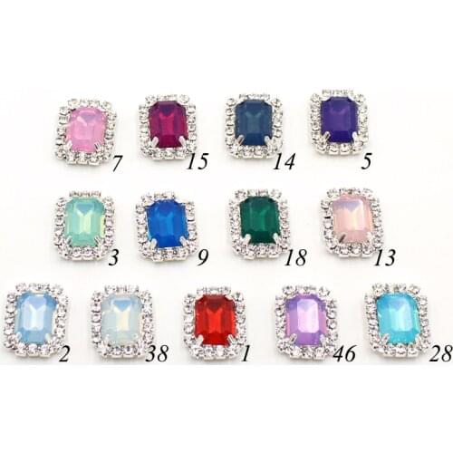 10Pcs/Lot 19*15mm Rhinestone and Resin Inlaid on MetalSewing Accessories Buttons for Clothing DIY for Needlework ladybug