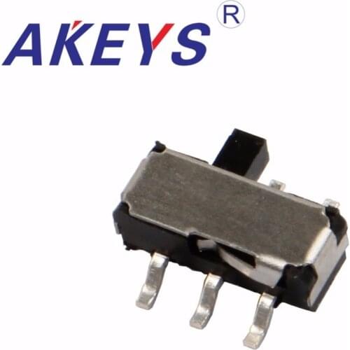10PCS MSKT-22D14 MINI slide switch 2P2T DPDT SMD SMT 6 pin side slide mini toggle switches with fixed pin