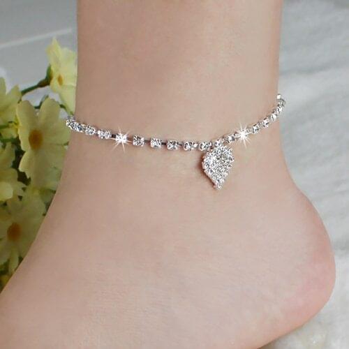 2020 Fashion Female Anklet Multi-pattern Love Heart Wedding Sandal Beach Star Crystal Anklets Chain Foot Jewelry Wholesale