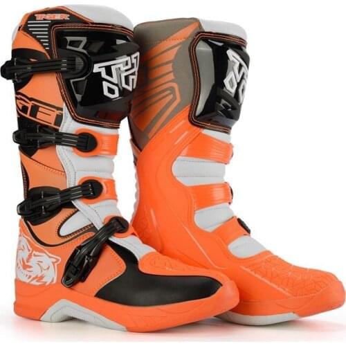 2021 Leather Motocross Off-road Boots Profession Wear-resistant Motorcycle Boots Non-slip Botas Moto Riding Racing Shoes