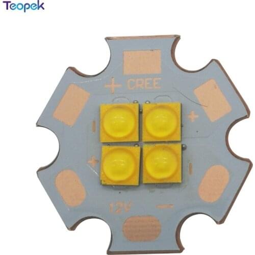 5x Cree XT-E 4 Leds XTE Led Emitter Light 20W 3V/6V/12V White/Warm White/ Nature White Royal Bule 450NM On 20MM Copper PCB Board