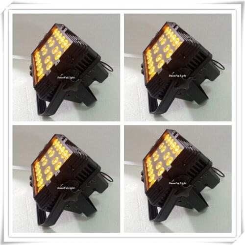 6 pieces 20x15w led city color light rgbwa led wash lights square shape outdoor led par can