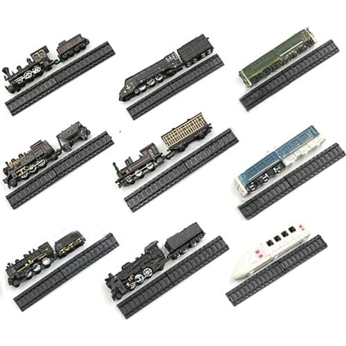 9 Pieces Assembling Train Model with Track Set Kids Toys for Children DIY Toy Train Gift