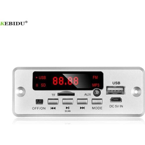 Wireless Bluetooth 6V-12V 2*25W Amplifier MP3 WMA Decoder Board Car Audio USB TF FM Radio Module MP3 Player with Remote Control