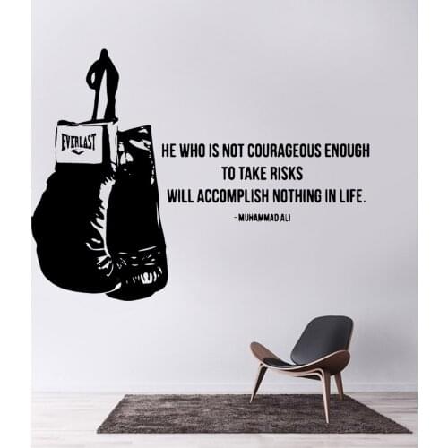 Living Room Bedroom Decoration Accessories Athletes Sports Lovers Cartoon Boxing Gloves Wall Decals Removable Living Room Mural
