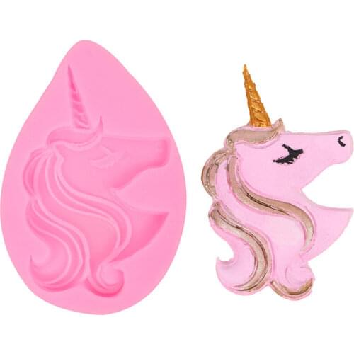 Unicorn Mold Silicone Fondant Molds for Unicorn Cake Decoration Clay Molds Candy Cake Decoration Sugarcraft Chocolate Mould