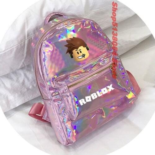 PU Leather Holographic Backpack Game School Bags High Quality Girls female womens Glitter PU Leather Holographic Backpack