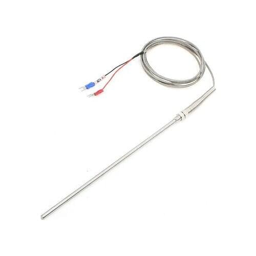 5mm x 200mm Temperature Sensor Head K Type Thermocouple Probe 2M Length