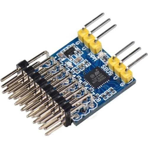 JHEMCU SPP-SBUS 15A 3.3-20V 8CH SPP Converter 21X21mm for PPM PWM SBUS Signal Conversion FLYSKY IA6B FRSKY X8R Receivers