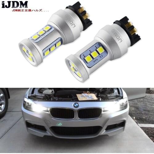 Xenon White Canbus PWY24W PW24W LED Bulbs For Audi A3 A4 A5 Q3 VW MK7 Golf CC Front Turn Signal Lights For BMW F30 3 Series DRL