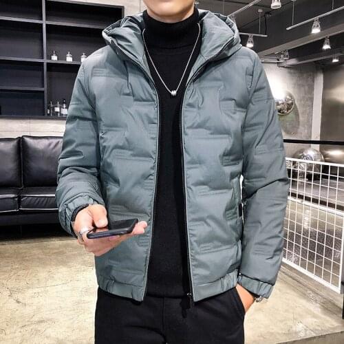 Puffer Jackets Men Winter White Duck Down Coats Fashion Hooded Short Warm Winter Coats Male Outerwear Plus Size M-5XL JK-928