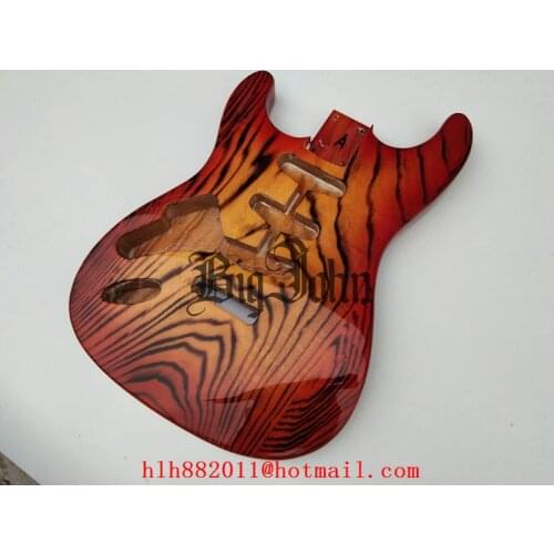 Lefthand ash wood ST electric guitar body for cherry burst color electric guitar body BJ-298