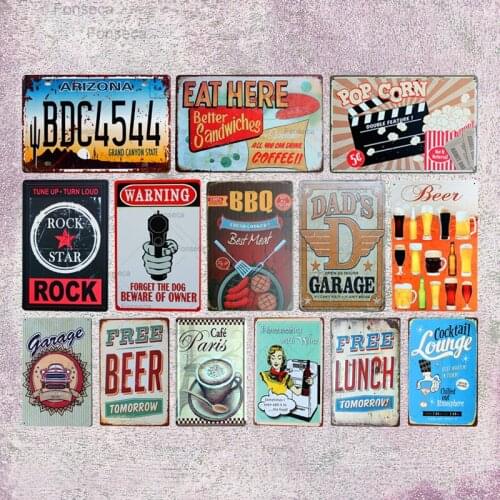 Car Service Repair Metal Tin Signs Wall Art Poster Home Decor Metal Iron Plates Painting For Garage Decoration 20x30cm