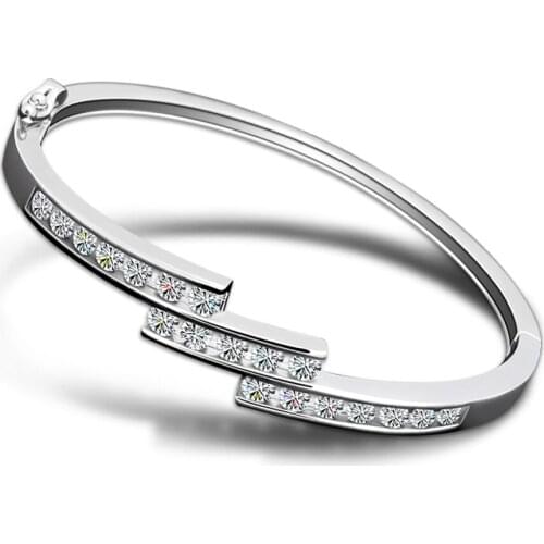 Fashion Luxury Zircon Bracelets & Bangles For Women Hot Sales Bracelets Stairway of Love Charm Jewelry FemaleTrendy Bracelet