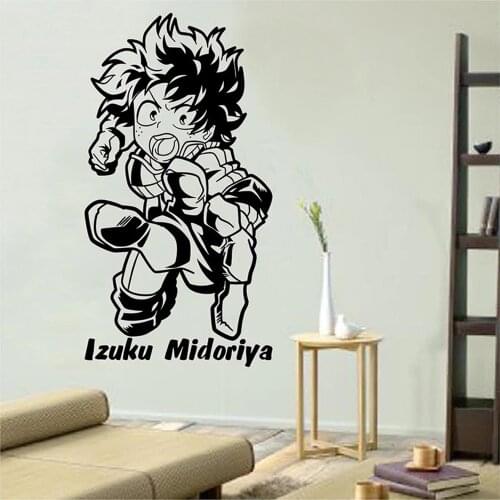 Cartoon My Hero Academia Wall Sticker Wall Decal Sticker Home Decor For Kids Rooms Decoration Wall Art MURAL Drop Shipping