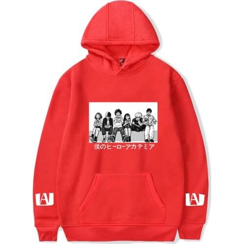 The Newest Comic My Hero Academia Hoodies Men Women Sweatshirts Fashion Hip Hop Streetwear Casual Boys Girls Red Pullovers