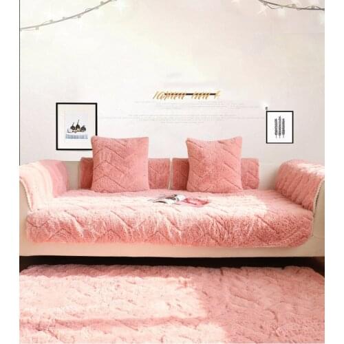 2020 New Sofa Cushion Plush Sofa Covers Towel Cover Non-slip Sofa Cover Home Textiles Thicken Winter Warm Towels Cases Cushion