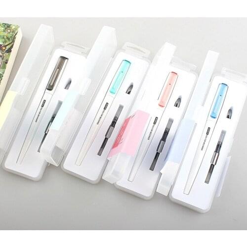 New Popular 8166 Fountain Pens 4-Color Can Be Used For Student Writing Tools Gift Business Office Stationery Supplies Gift box