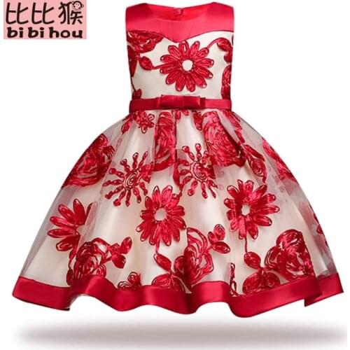 New Girls princess dress Kids Beading Elegant Party Dresses for girls Formal easter robe princesse enfant dresses girls clothes