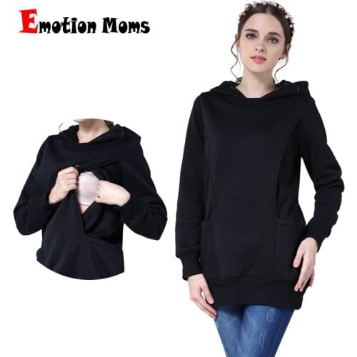 Emotion Moms Thickening Maternity clothes Breastfeeding Tops for Pregnant Women Pregnancy Clothing Maternity Hoodies Sweater