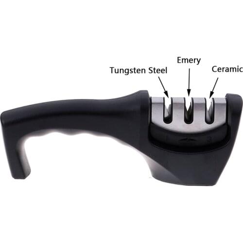 1PC 3 Stages Professional Knife Sharpener Kitchen Sharpening Stone Tungsten Steel And Ceramic Kitchen Knives Accessories