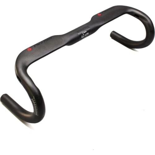 New Super-Light Carbon Road Bicycle Handlebar Steering Wheel Steering Rod Internal Cable Bent Steering Wheel Handle Bars Black