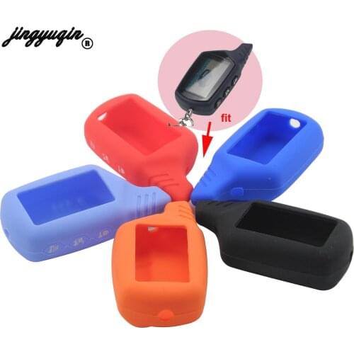 Jingyuqin B9/B6 Silicone Case Key Cover for Starline B91/B61/A91/A61 KGB FX-5 Jaguar ez-one LCD Keychain Car Remote 2 Way Alarm