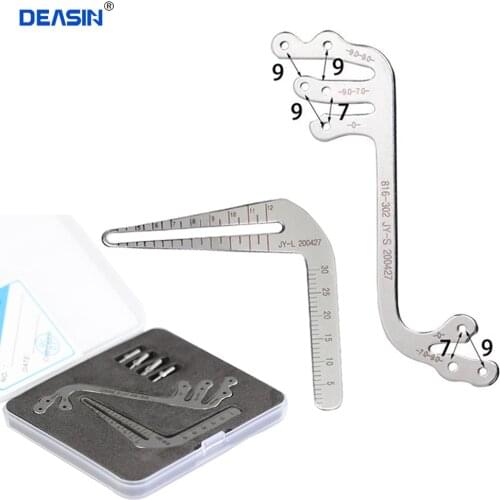 Dental Implant Surgical Drill Guide Locator Instruments Set Tooth Measuring Ruler Calipers Bone Ridge Dental Implant Locator L&S