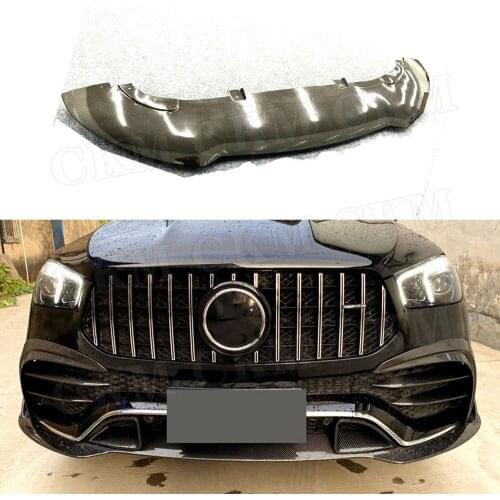 Dry Carbon fiber Material Front Bumper Lip Spoiler for Mercedes Benz GLE Class W167 GLE53 AMG SUV 2020 UP Auto Car Styling