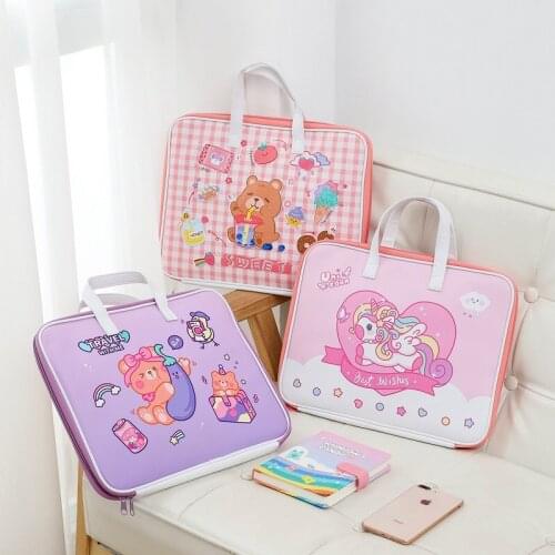 Bentoy Milkjoy Girls Bear Unicorn Laptop Bag 13 13.3 inch Travel Business Mac Case Kawaii Korea Women Cute Handbag Ipad Bag