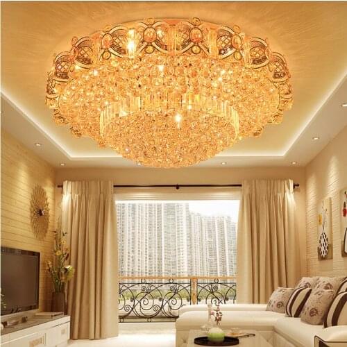 LED light 60*60cm luxury Atmospheric Crystal Ceiling Lights for Sitting Room Bedroom 110-220V free shipping Ceiling Lamps