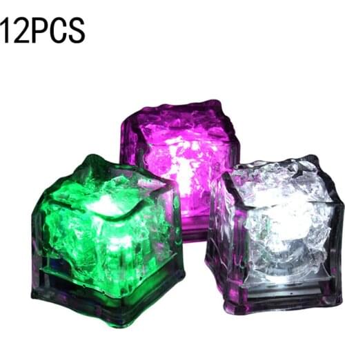 12pcs Luminous ice cube colorful touch sensor night light LED flashing Liquid induction Super bright festival decoration