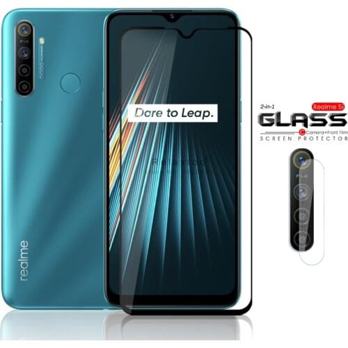 2-in-1 global version real me 5i glass camera protector for realmi 5 i i5 glass protective real me5i realme5i 6.5'' guard film