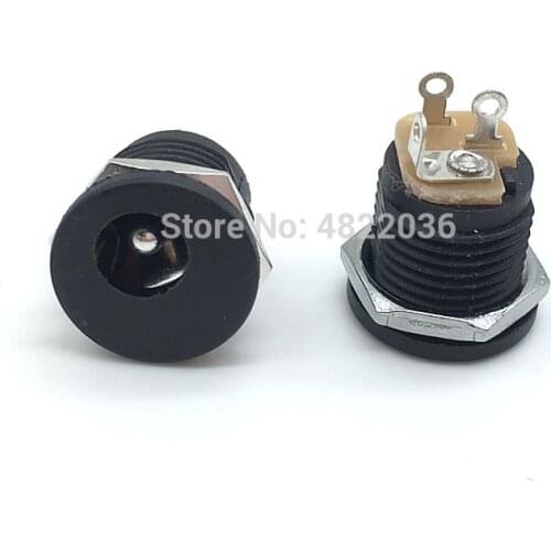 10Pcs DC-022 5.5-2.1/2.5mm DC Power Socket/ DC Connector Panel Mounting DC022 5.5x2.1mm 5.5x2.5mm