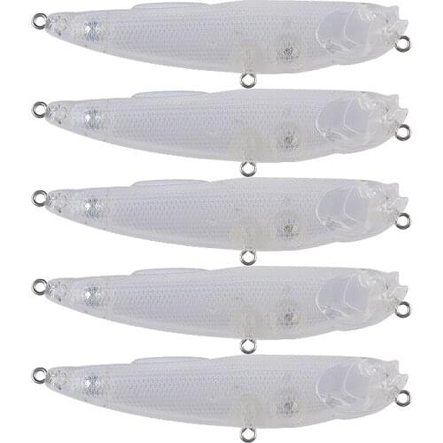 10PCS 8.5cm 7g Blank Nude Baits Crank Pencil Minnow Bait Unpainted Lure Bodies Fishing Bait Accessories