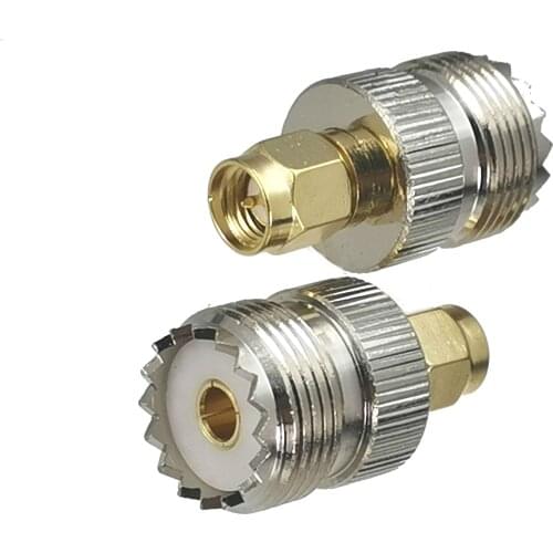10pcs Connector Adapter SMA Male Plug to UHF SO239 Female Jack RF Coaxial Converter Straight New