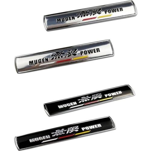 2Pcs Metal Car Decal Anti-scratch Sticker for MUGEN Logo for Honda Civic CRV Crosstour Accord Fit H-RV Mugen JAZZ Avancier City