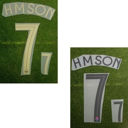 2020 Korea #7 HMSON Nameset Printing Soccer Patch Badge iron On Clothes