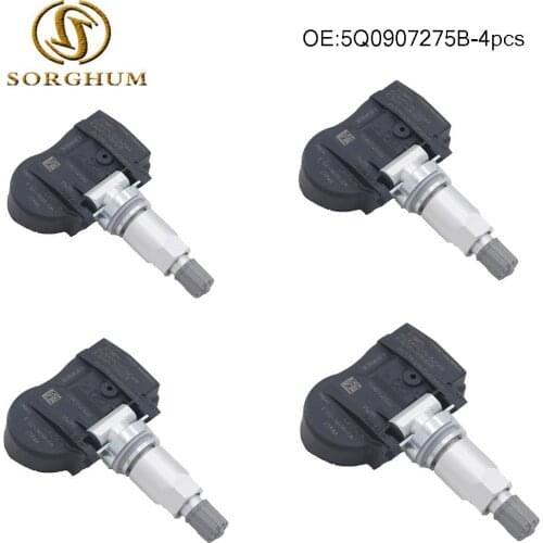 4pcs 5Q0907275B PA66-GF30 Car TPMS Tire Pressure Monitor Sensor,TPMS Sensor For Audi Skoda Porsche Bentley Ferrari