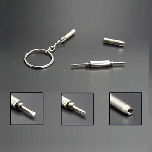 5PC/lot watches Screwdriver Repair Tool Key Chain Keyring Key Ring Souvenir Keys Trinket car keyMaintenance Watch glasses tool