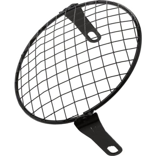 6.3 Inch Retro Motorcycle Grill Side Mount Headlight Square Net Cover Mask