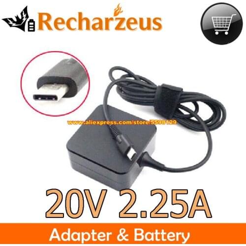20V 2.25A AC Adapter For ADP-45EW A ADP-45EB C ADP-45EW B Charger For UX391U UX370UA T303U C302CA B9440UA C434