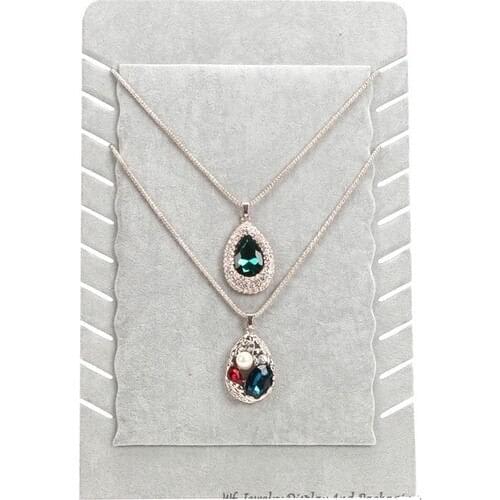 Aydindecor Suede Gray 20Cm-28Cm Pedestal Necklace Chain Decor