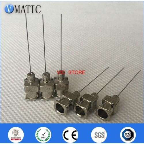 Free Shipping 12Pcs 1 Inch Tip Length 30G Glue Dispenser Dispensing Metal Stainless Steel Needle Tip