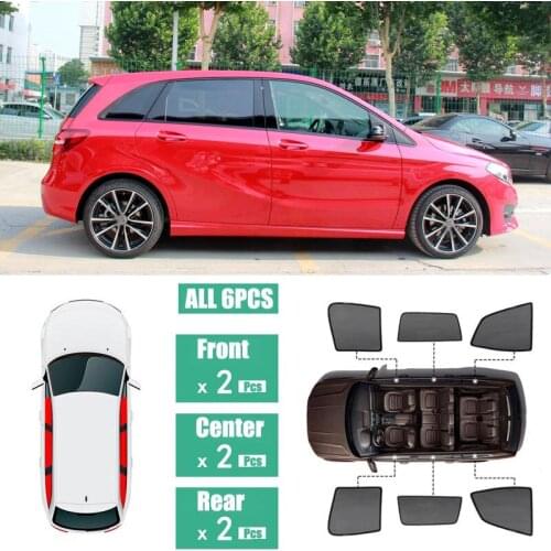 Side Windows Magnetic Sun Shade UV Protection Ray Blocking Mesh Visor Fit For Mercedes Benz B Class 2012-2018