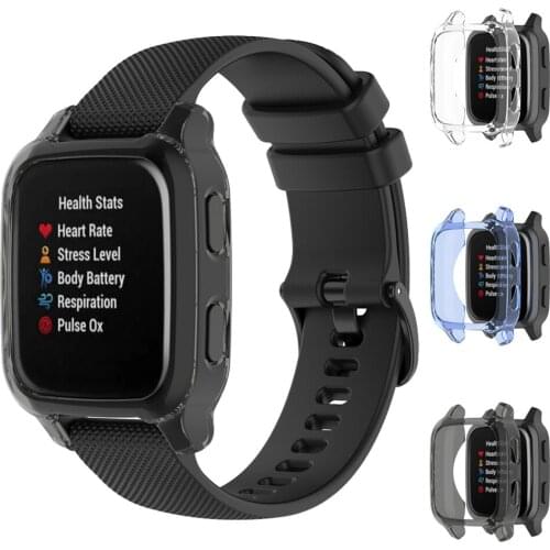 For Garmin Venu sq TPU Case Silicone Shockproof Protective Cover Watch Soft TPU Protector Shell Frame