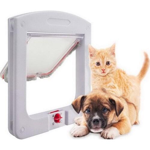 Automatic Folding Safe Guard Pet Dog Pet Safety Supplies Pet Door Kit Cat Door Cats Small Dogs Pass Through Wall Mount Door 2021