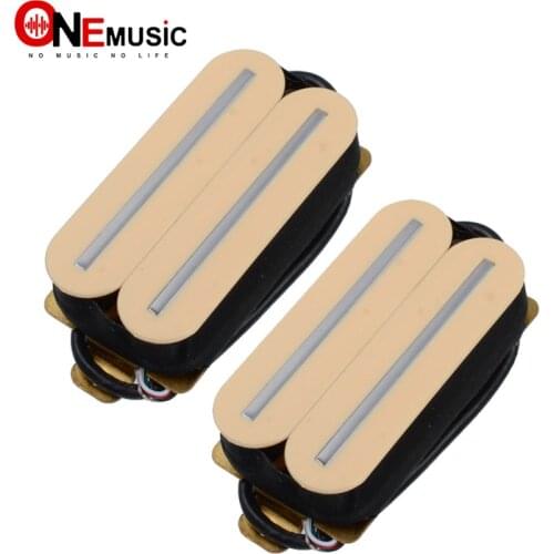 Electric Guitar Humbucker Dual Coill Dual Rail Guitar Pickup with 57mm Steel Pole Ivory
